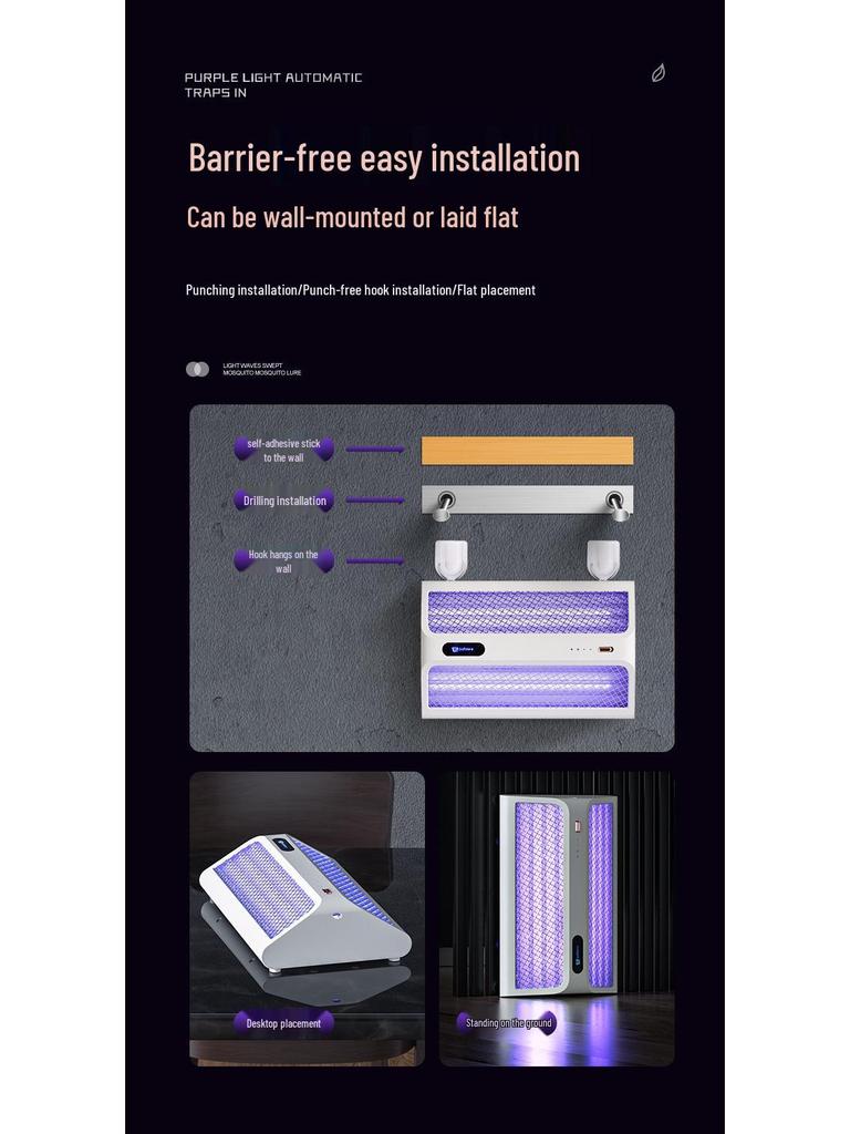 2025 Elektryczna Lampa i Packa na Komary - Repelent do Wnętrz dla Domu, Hotelu, Sklepu z Akumulatorowym Sterowaniem Muchami i Komarami.