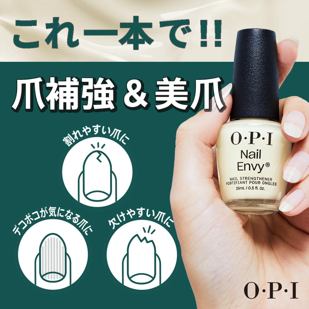 Zpevňovač nehtů OPI Beautiful Nails Natural Clear 15ml Envy (Nehty NTT80)