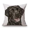 Hand Painting Dog Posters Cushion Cover Greyhound Bull Terrier Labrador Animals Portrait Pillowcase Decorative Pillows For Sofa