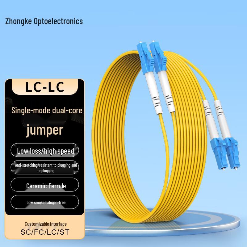 

Zhongke Optoelectronics Single-mode Duplex Fiber Optic Patch Cable 1m