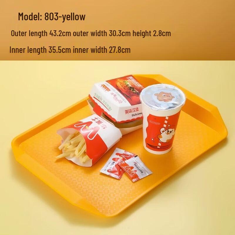 Round Plastic Non-Slip Serving Tray