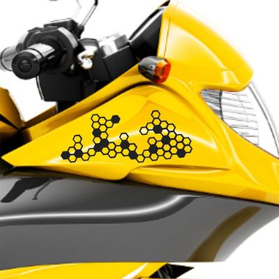 Honeycomb Reflective Car Stickers Helmet Moto Auto Vinyl Grid Shaped Decal Accessories Decor Motorcycle Scooter Body Tail Lights