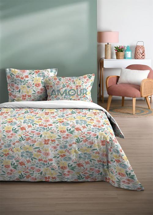 Housse de couette + taies 240x220cm Amour