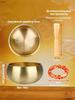 Tibetan singing bowl 8 cm for meditation and yoga, hand-forged, included stick, pad