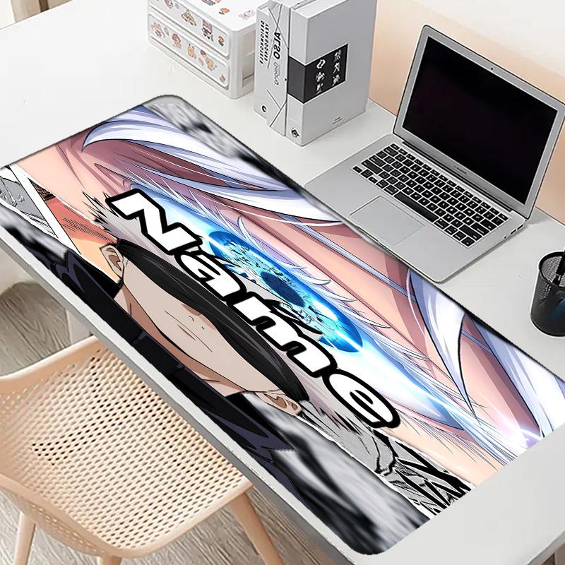 Personalizowana podkładka pod mysz z motywem Jujutsu Kaisen z imieniem, Mata na biurko do laptopa PC, Dekoracyjna mata na biurko do domu, Podkładka pod klawiaturę, Prezent