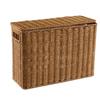 Narrow Wicker Basket Home Office Organizer, HandWoven PE Rattan Beside Sofa Storage, Apartment