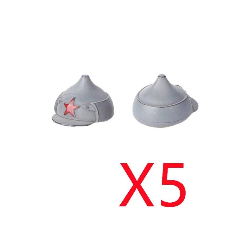 

Аксессуары для строительных блоков Второй мировой войны Фигурка Солдат Советская армия Шлем Игрушка Шляпа Мини-кирпичик Очки Плащ Бахрома Пояс Подарок Игрушки K048