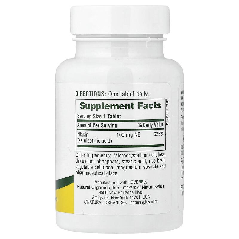 Niacin, 100 mg, 90 Tablets