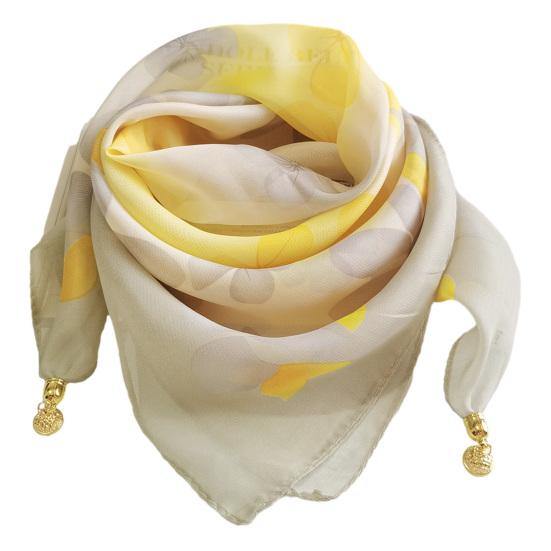 Bufanda de Mujer Patrón de Planta y Flor Hebilla Metálica Magnética Textura Suave Bufanda Protección Solar y del Viento Pañuelo para la Cabeza Accesorios de Playa y Viaje