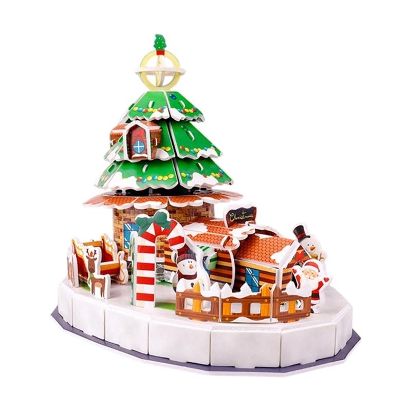 

Детская образовательная бумажная модель, строительная игрушка, рождественская елка, украшение, поделка, образовательные аксессуары