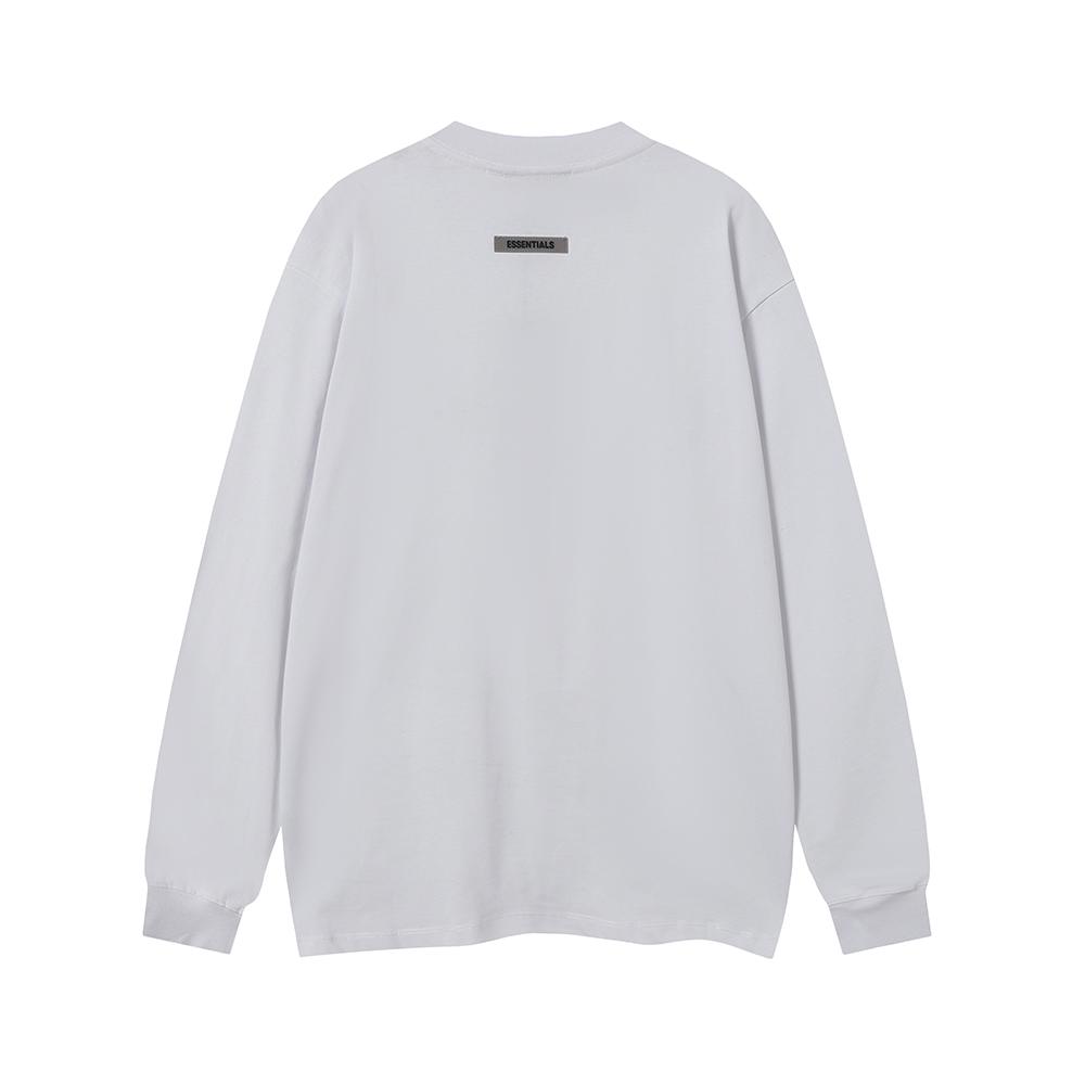 F101 Fear Of God Essentials Letter Print Oversized T-shirt Crewneck Sweatshirt - Unisex Streetwear Pullover