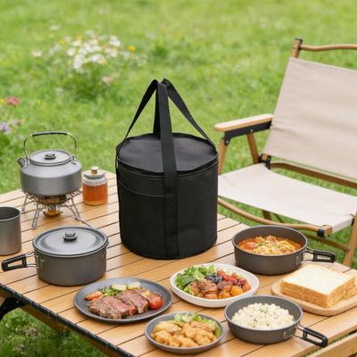 Bolsa con asa de transporte para camping y – Utensilios de cocina ideales para llevar.