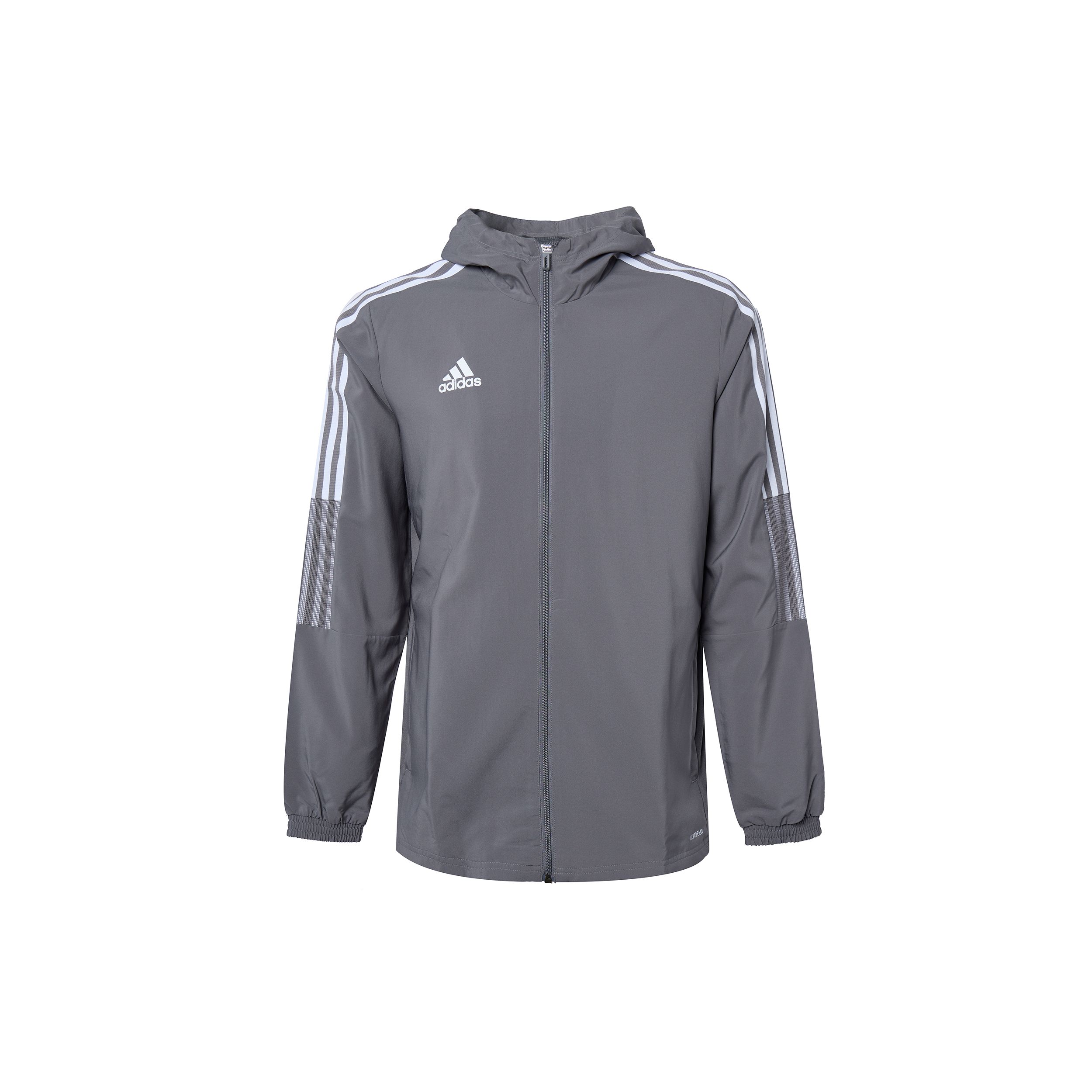 

Adidas Side Stripe Logo Print Hooded Jacket Мужские куртки Серый GP4964 L