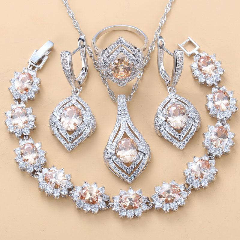 

Высококачественные модные аксессуары 925 пробы из серебра 9 цветов, наборы украшений, женский браслет, серьги и ожерелье с мистическим радугой и цирконием