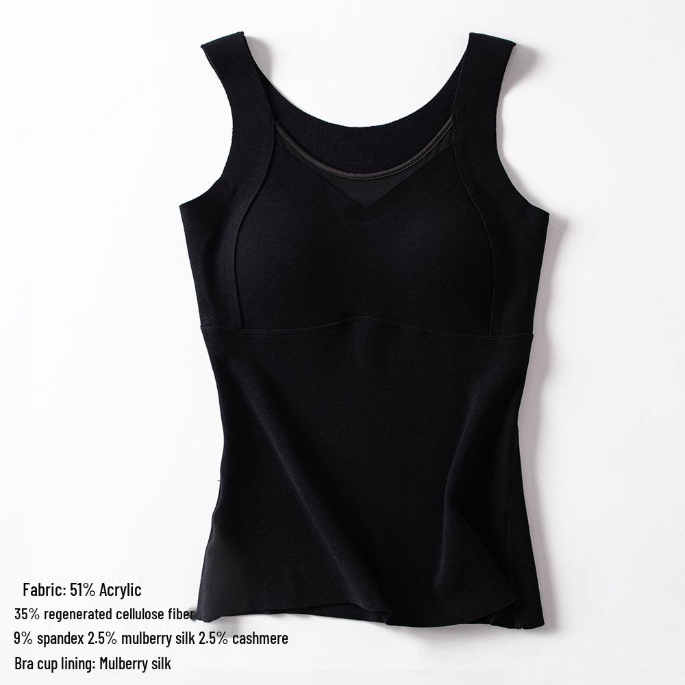 2025 Autumn Slimming Round Neck Silk Wool T-Shirt - Warm, Skin-Friendly, Solid Color