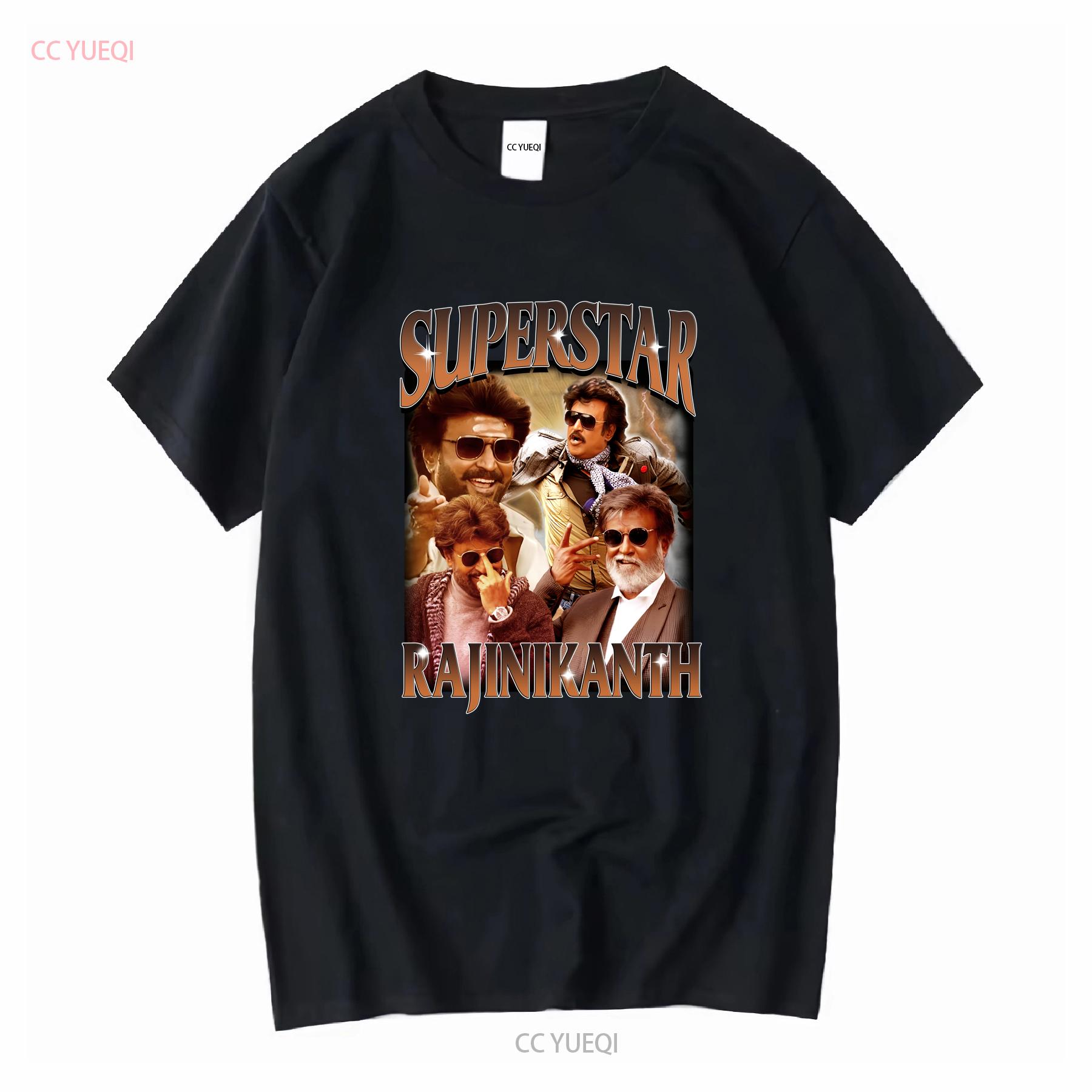 

Rajinikanth T Shirt Fans Tamil movie FG long or short sleeves vintage Washed Stylish Breathable graphic Casual Comfortable 4XL