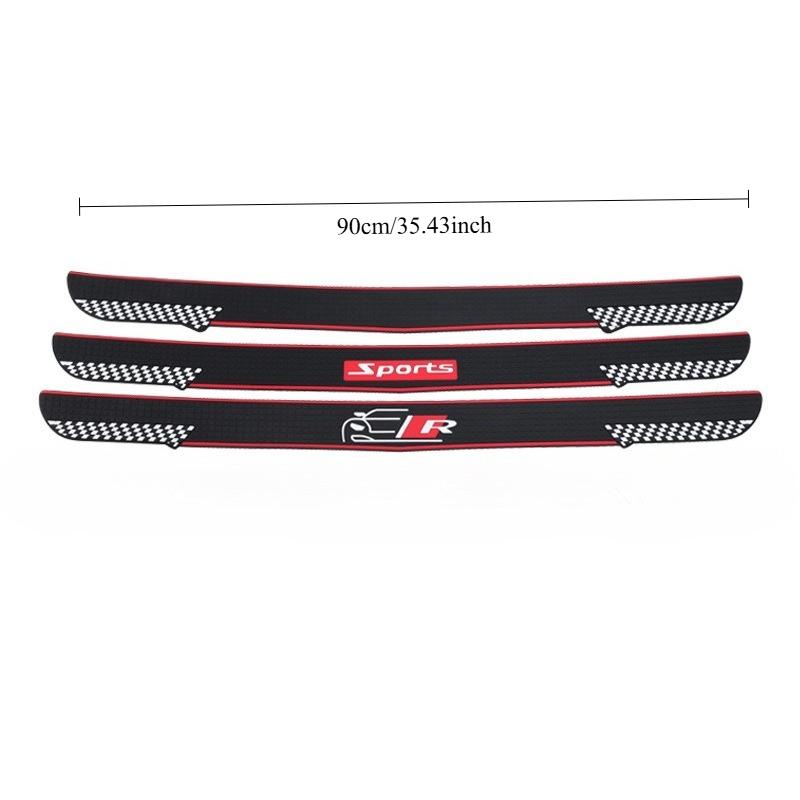 1Pc Car Trunk Protective Strip Door Sill Protector PVC Anti-scratch and Anti-collision Rear Door Sill