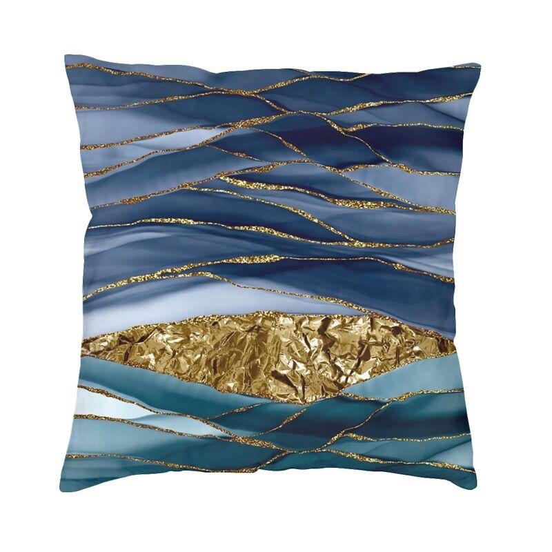 Marble Teal Agate Pattern Cushion Cover 45X45 Home Decor 3D Printing Marble Texture Throw Pillow For Living Room Two Side