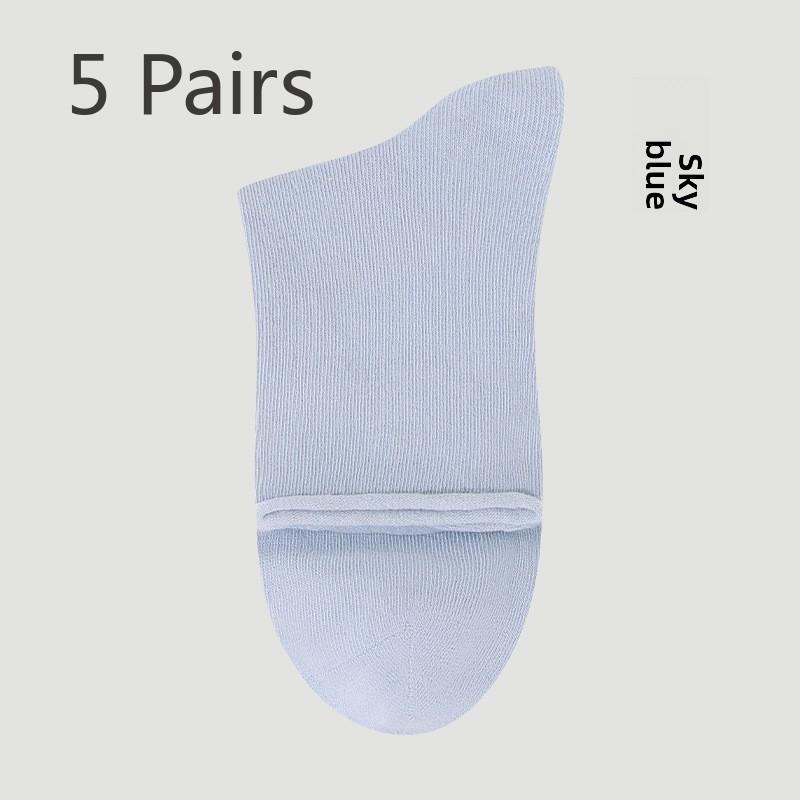 5 Pairs Socks Midtube Socks Women's Socks Women's Autumn and Winter Cotton Socks Maternity Color Socks