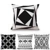 Versatile Black And White Geometric Cushion Cover For Effortless Home Styling