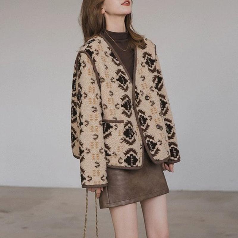 Coat for Women Cotton Autumn Winter Thickened Casual Oversize Windbreaker Jacket