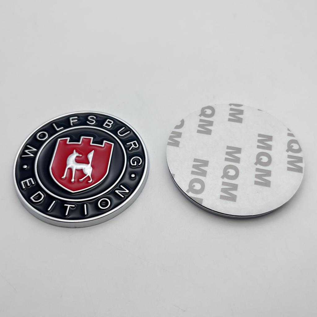 1pc High-Quality 3D Metal Wolfsburg Edition Logo Car Fender Side Emblem Rear Tail Trunk Badge Sticker Decal Car Accessories