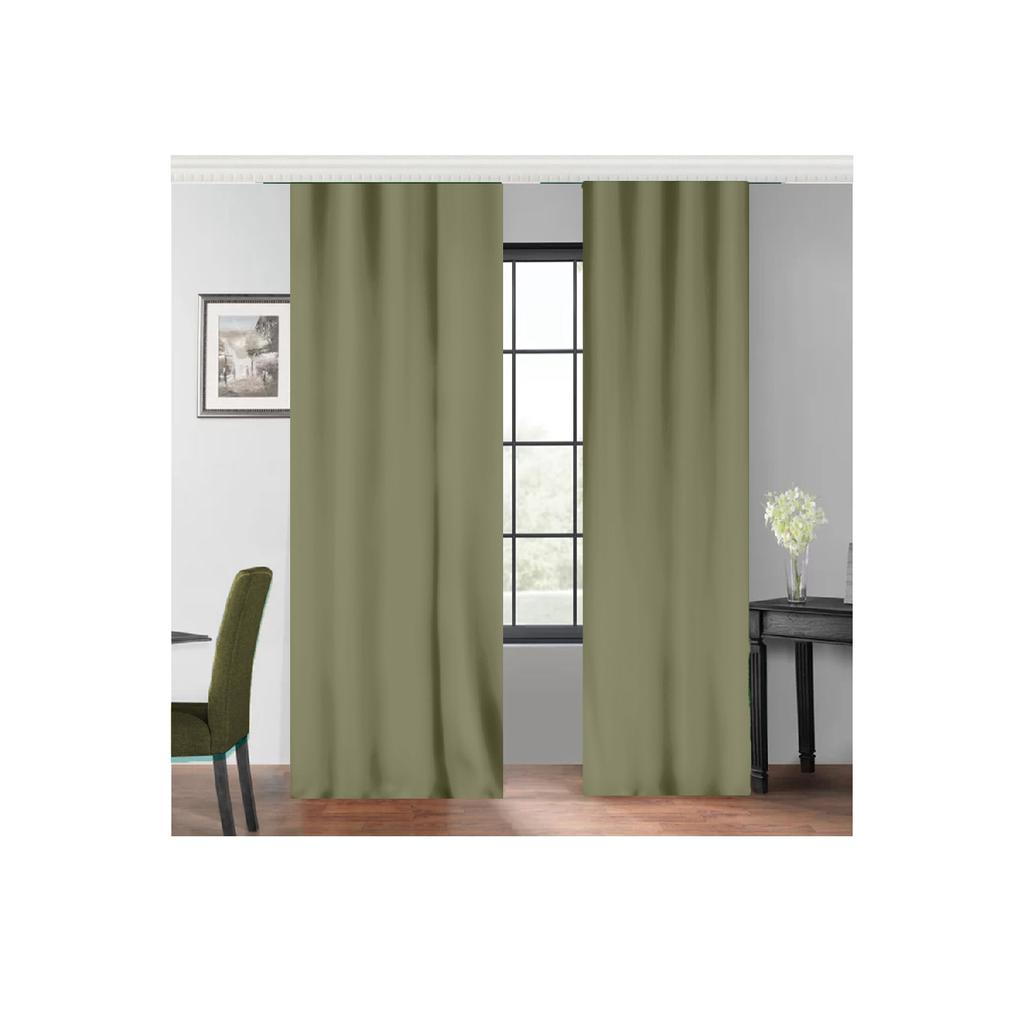 Honeycomb Velvet Textured Water Green Background Curtain Pile -free Flat Stitched Extrarafor Shir