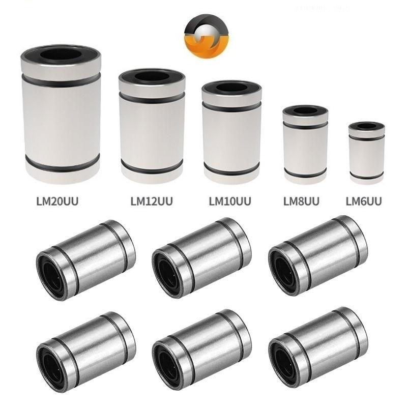 4PCS LM LUU Linear Motion Bearings LM20LUU LM16LUU LM13LUU LM12LUU LM10LUU LM8LUU LM6LUU ABEC-7 Long Type Linear Bearings