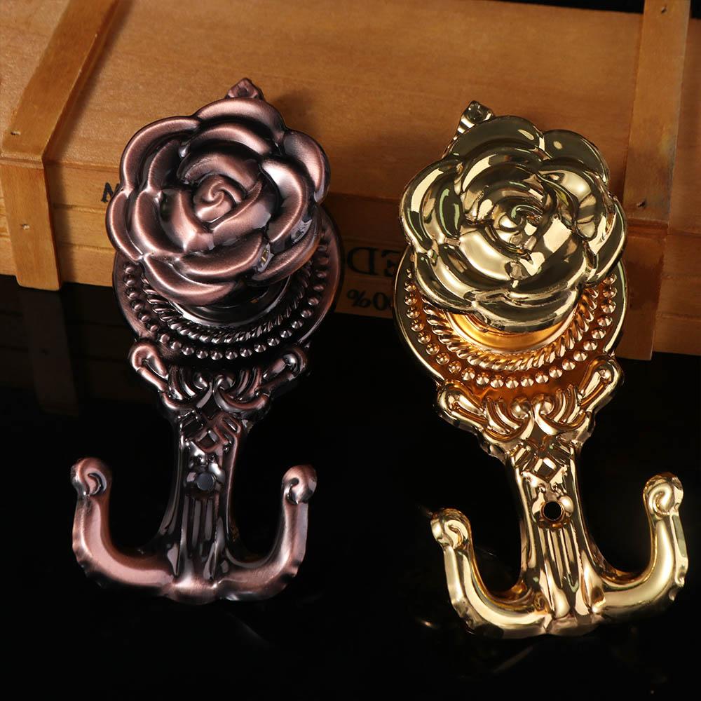 European Rose Curtain Hook Retro Drapery Holder Durable Curtain Holdback Hanger  Window