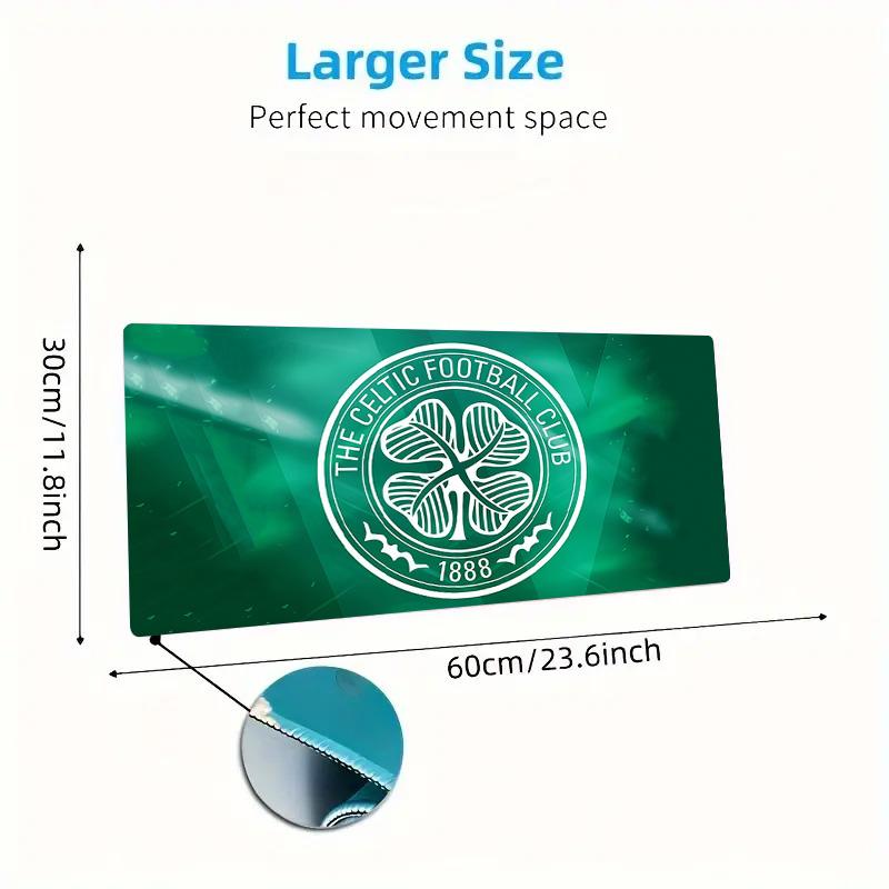 Celtic Football Club Print Cushion Non-slip Laptop Tablet Big Mousepad XXL Mat Mini PC Playmat With Lock edge