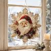 Lightweight Durable Acrylic Ornaments Christmas Pendant with Metal Chain, Double-sided Printed 2D Snowflake Indoor Wall And Window Decorations