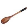 5PCS Wooden Spoons Environmental Long Handle Semicircle Beech Wood Small Wood Spoons for Dining Room