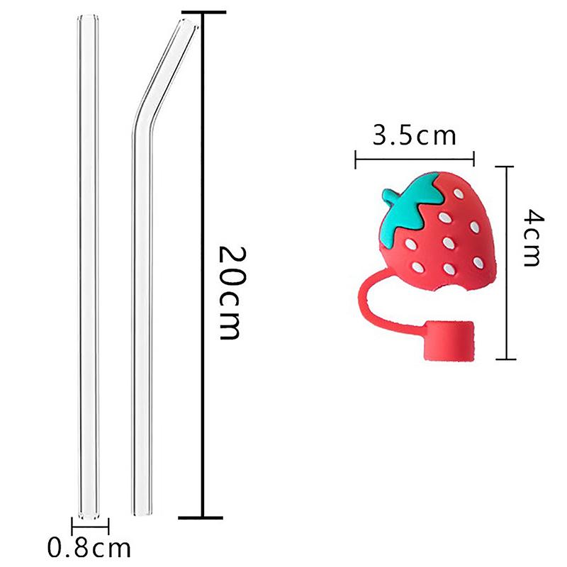 1 Pc Cartoon Drinking Dust Cap Silicone Straw Plug Tips Cover Reusable Cap Cup Accessories Dust-Proof Drinkware Kitchen Bar Tool