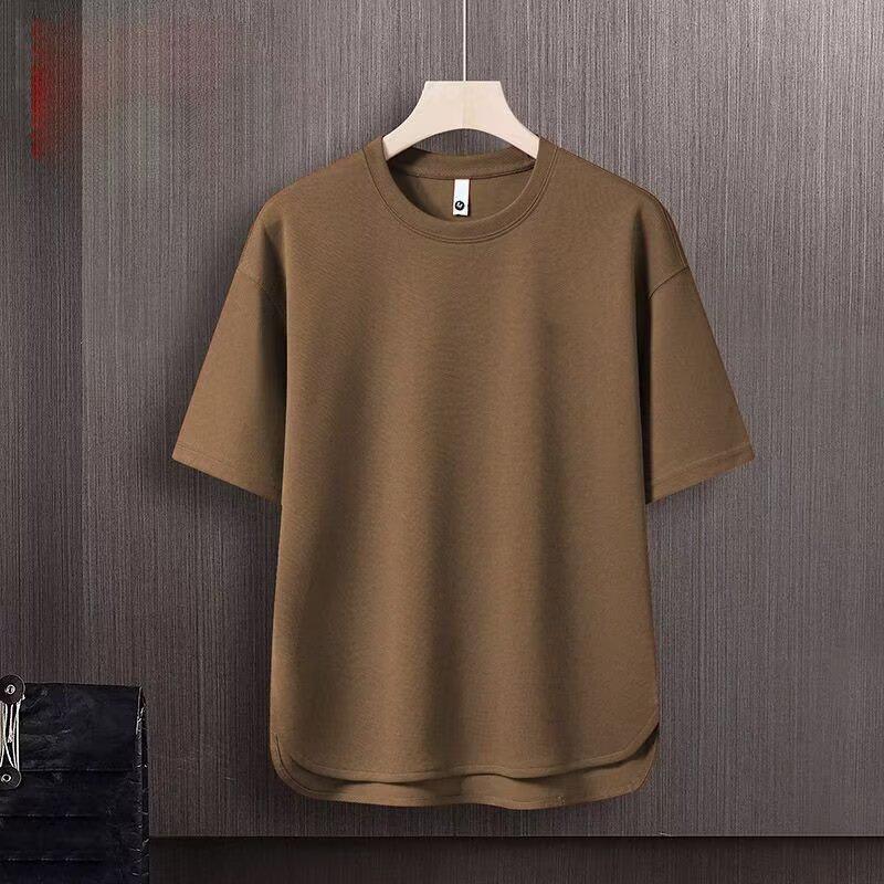 Set da uomo a due pezzi tinta unita tendenza giapponese: T-shirt a maniche corte e pantaloni lunghi (Estate 2025)