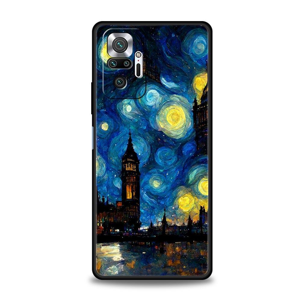 Starry Night Van Gogh Phone Case For Xiaomi Redmi Note 13 12 5G 11 10 Pro Plus 4G 9S 9 8 7 9T 13C 12C 10C 9C 9A Silicone Cover