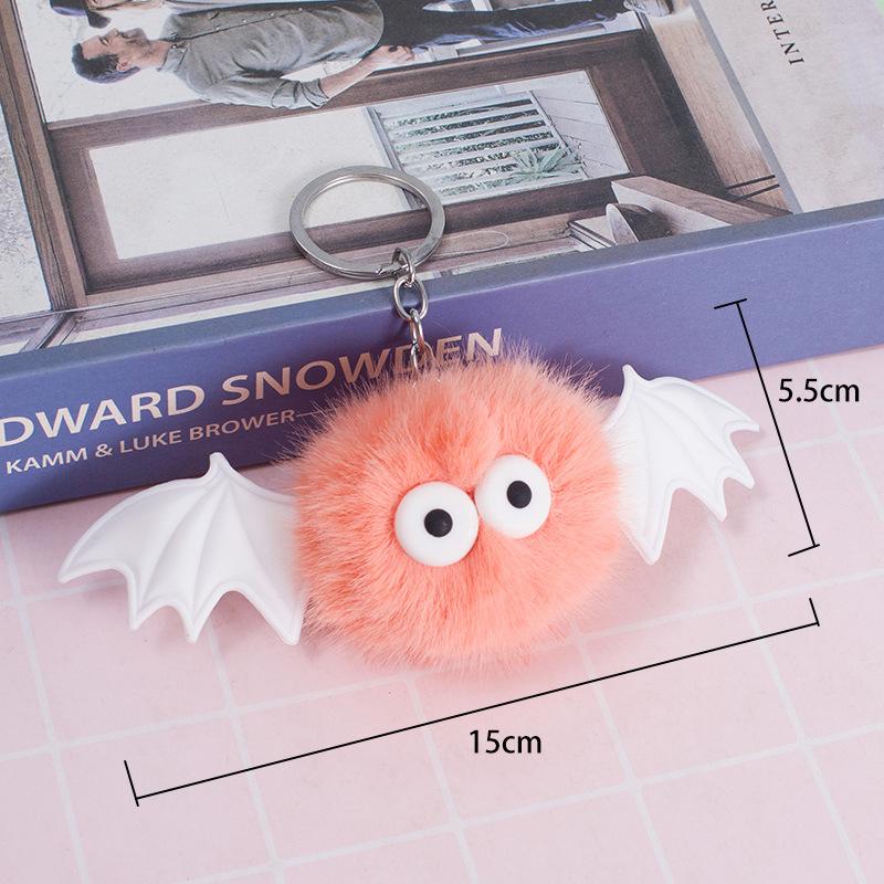 Bat Elf Fur Ball Cute Keychain Silicone Wings Bat Car Bag Plush Pendant