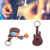 PU Leather Picks Bag and Picks Carrying Case with Keyring for Guitar Bass Ukulele Guitar Picks Holder Case with 5 Picks