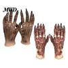 Spooky Zombie Hands for Parties 1 Pair Halloween Costume Gloves Adults Kids, Horror Realistic Cosplay Accessories Gloves, Latex Scary Ghost