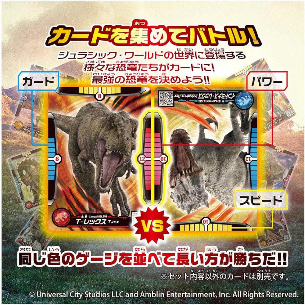 Takara Tomy Ania Jurassic World Carnotaurus Dinosaur Toy with Battle Card for Ages 3 and Up