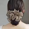 1/4Pcs New Korean Retro Folded Chiffon Oversize Scrunchies Women Sweet Temperament Fashion Exaggerated Hair Band Hair Accessorie