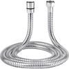 European & Japanese Style High-Pressure Shower Hose: 1.5-2m, Cold/Hot Water, Copper Cap, Stainless Steel, Double Buckle