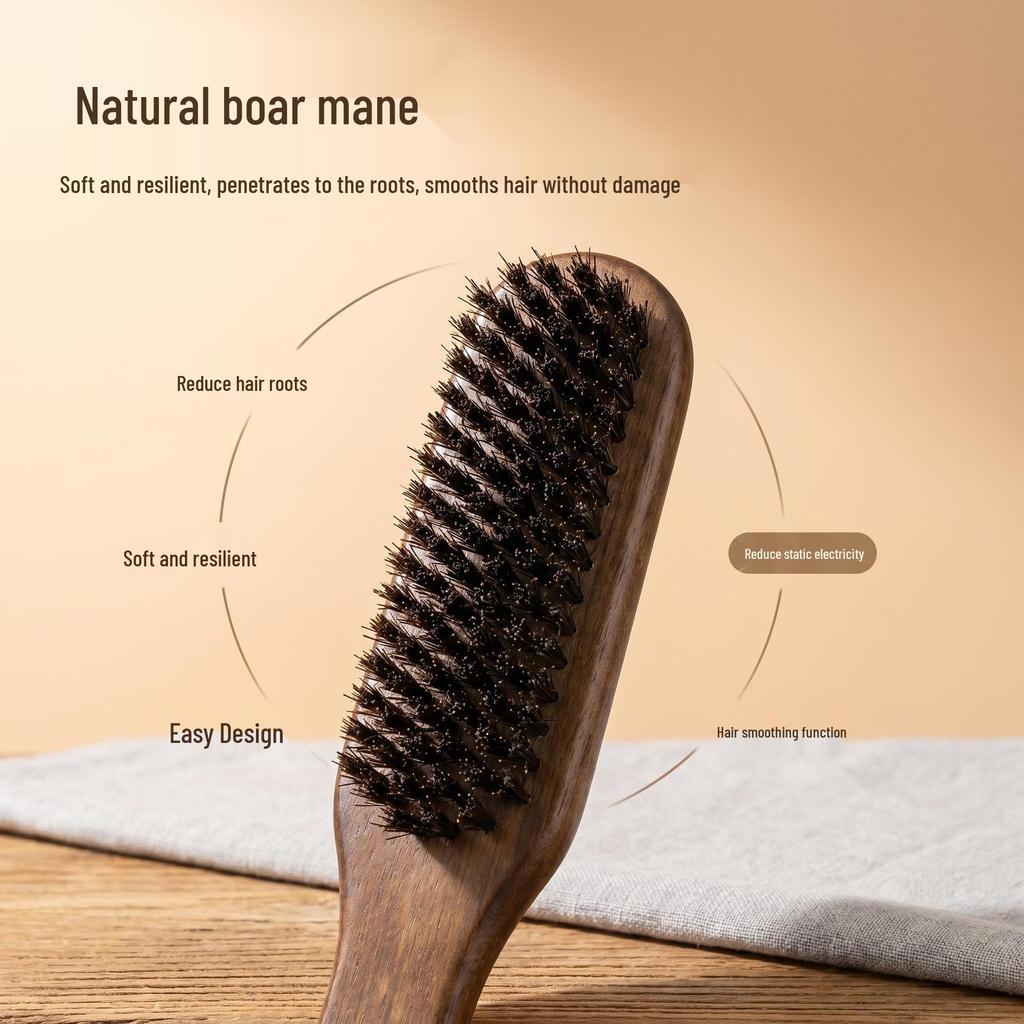 Multi-functional Solid Wood Hair & Beard Comb for Women – Home & Barber Use