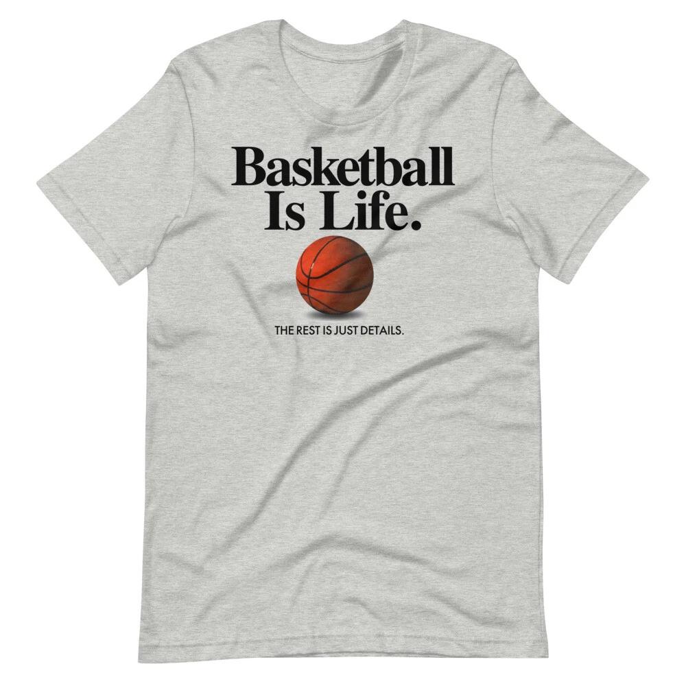 BASKETBALL IS LIFE 90s Style Retro Tee Shirt Short-Sleeve Unisex T-Shirt XL