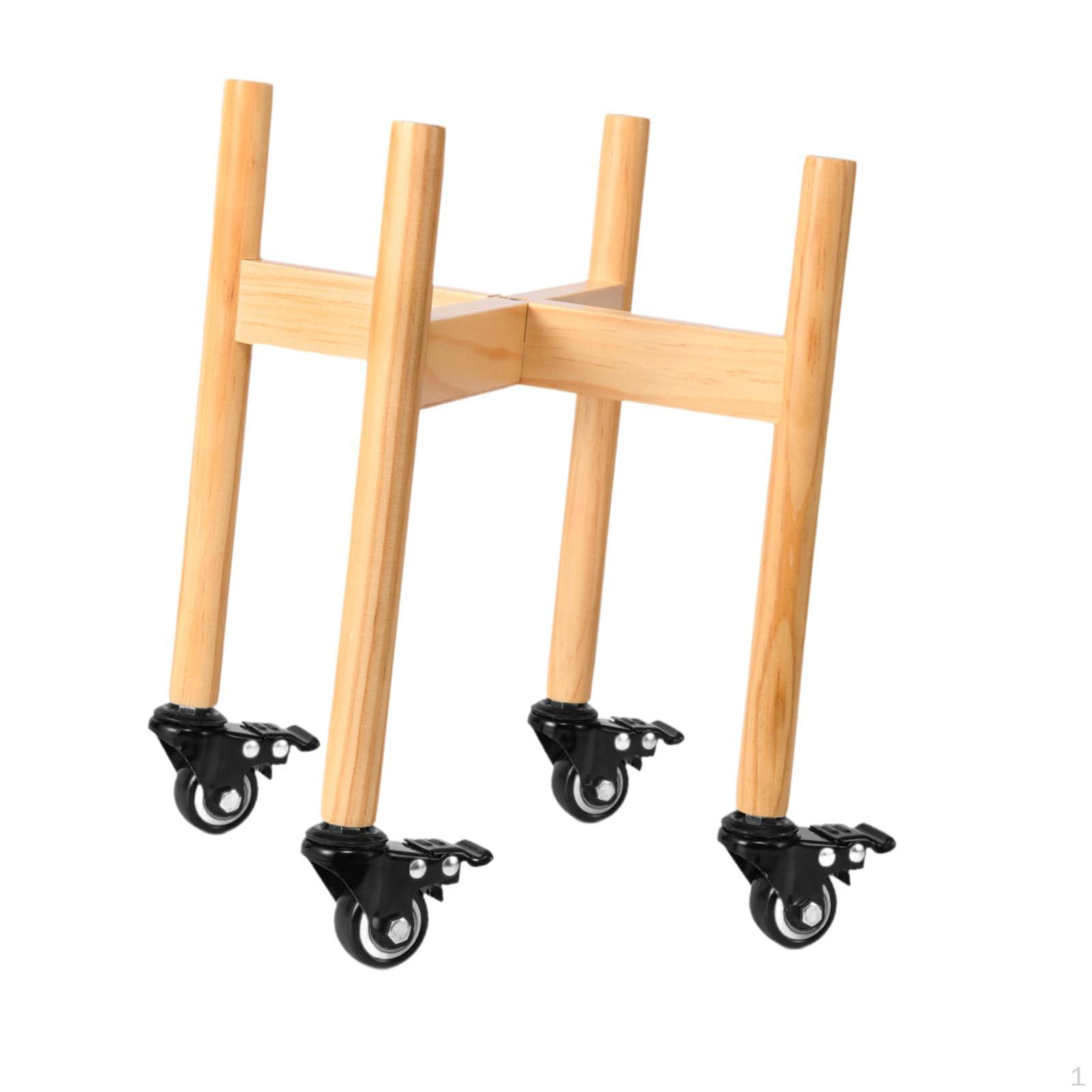 

Подставка для растений на колесах, передвижная стойка для горшков, держатель из дерева, полка для демонстрации, тележка на колесах