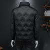 2025 Winter Men's Embossed Stand Collar Down Jacket - European Style Trendy Casual Outerwear