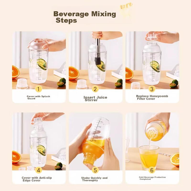 Jingmao Cocktail Shaker Set, Shaker Cup, Milk Tea Shop Hand-Shaken Lemon Tea Tools, Cocktail Hand-Shaker, Ounce Cup, Cocktail Shaker Bottle