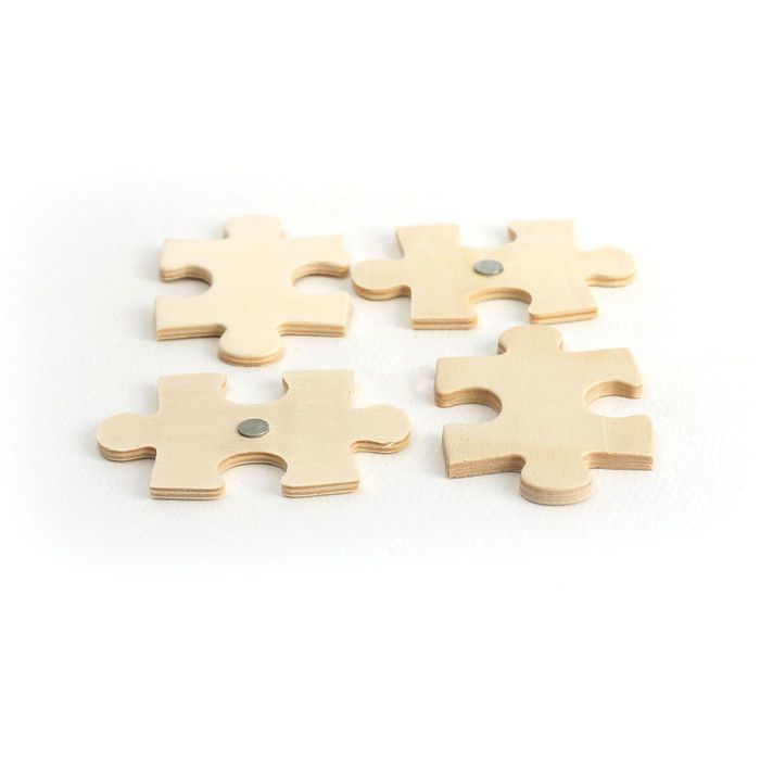 Magnet Puzzle en bois 5 cm 4 pièces