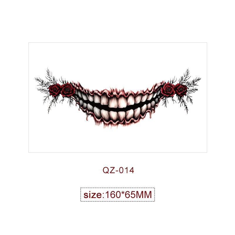 

Наклейки-татуировки с изображением большого рта на Хэллоуин для вечеринки-маскарада 150x210 mm