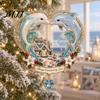 Marine Life Theme Party Supplies Christmas Ornament, Acrylic Ocean Animal Hanging Decor for Tree, Sea Ornaments Festive Holiday Pendant Home
