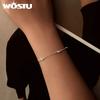 WOSTU 925 Sterling Silver Lightning Bracelet with Zircon Perfect Gift for Women Little Girl Fine Jewelry Fashion Accessories
